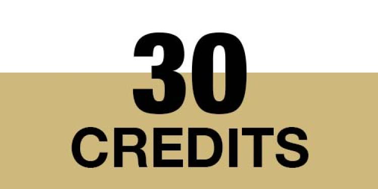 30 total credits