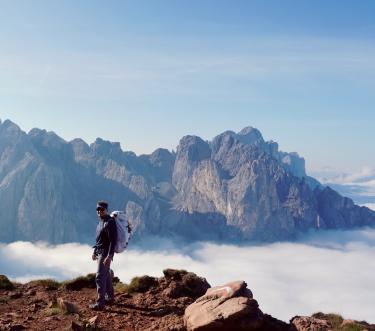 Tyler Van Horn in mountains