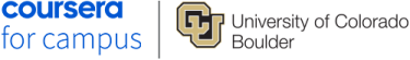 Coursera and CU Boulder logos