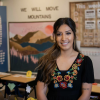 Luz-elena Sanchez standing in front of classroom